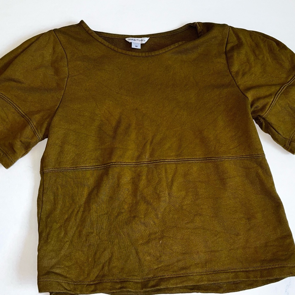 Habitual Olive Short Sleeve Top